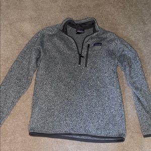 Men’s gray quarter zip
